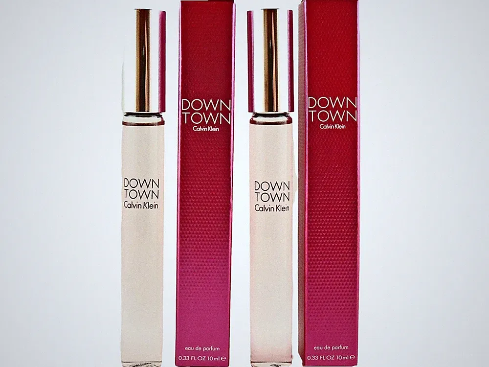 CALVIN KLEIN DOWN TOWN EDP 10ml .33fl oz x 2 PERFUME ROLLERBALLS NEW IN BOX