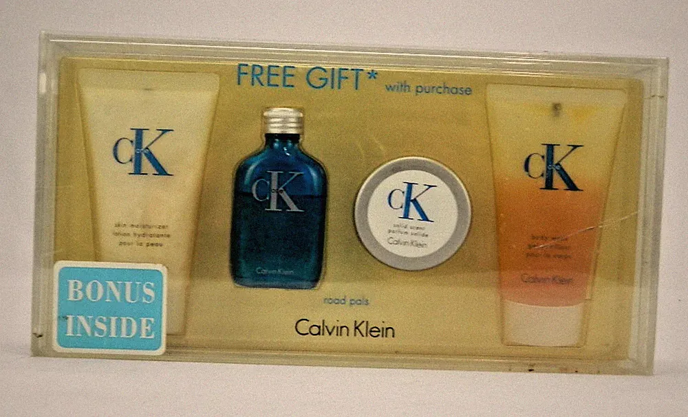 Calvin Klein Road Pals Gift Set (4pc) – Moisturizer, Body Wash, Solid Scent