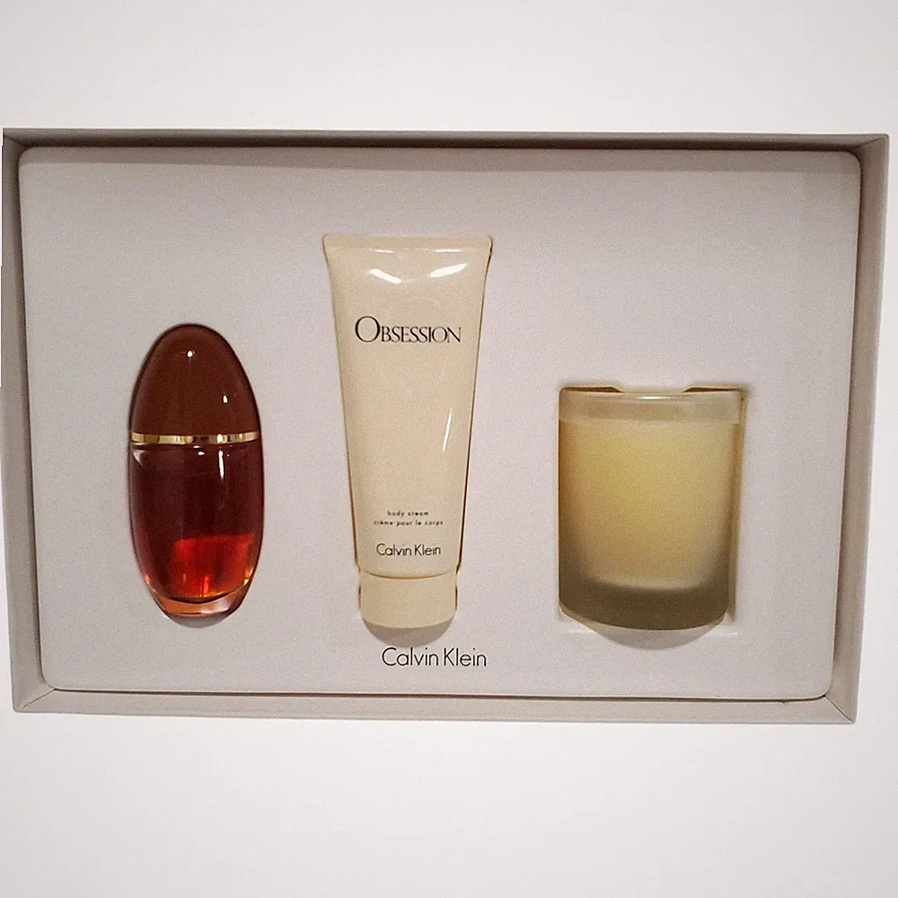 Vintage Obsession Calvin Klein Set Perfume Body Cream Candle Unilever original